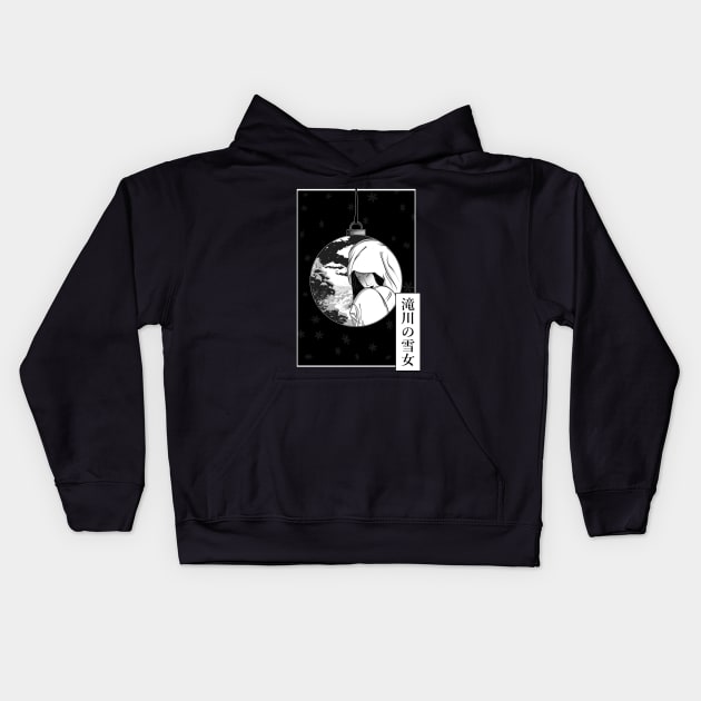 Yuki onna from Takigawa Kids Hoodie by Ukiyograph